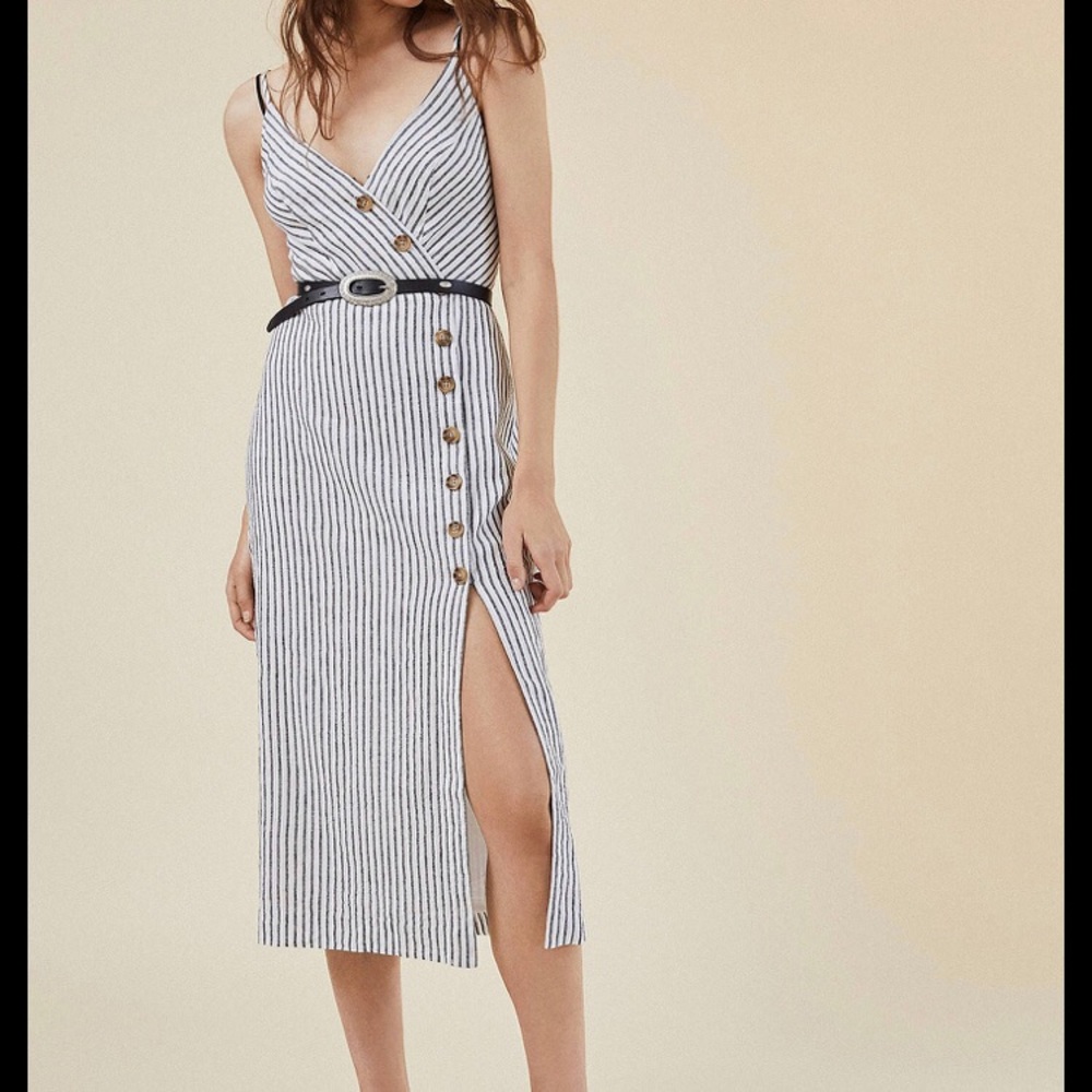 Urban outfitters Striped Button Down Dress